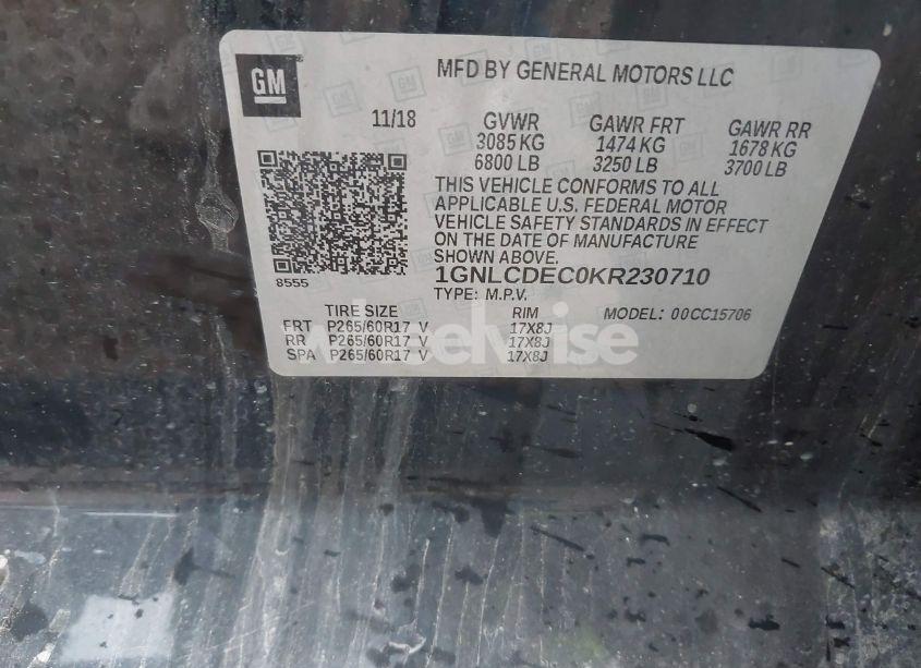 Photo 9 of 2019 Chevrolet Tahoe COMMERCIAL FLEET (VIN 1GNLCDEC0KR230710)