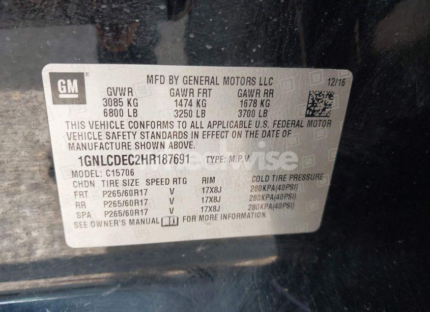 Photo 9 of 2017 Chevrolet Tahoe COMMERCIAL FLEET (VIN 1GNLCDEC2HR187691)