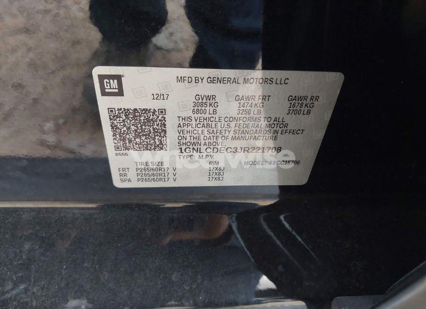 Photo 9 of 2018 Chevrolet Tahoe COMMERCIAL FLEET (VIN 1GNLCDEC3JR221708)