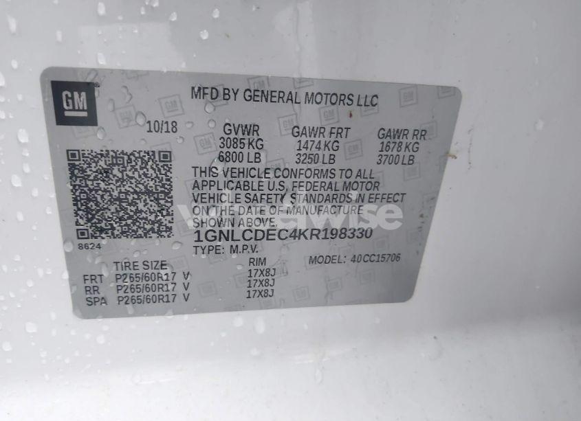 Photo 9 of 2019 Chevrolet Tahoe COMMERCIAL FLEET (VIN 1GNLCDEC4KR198330)