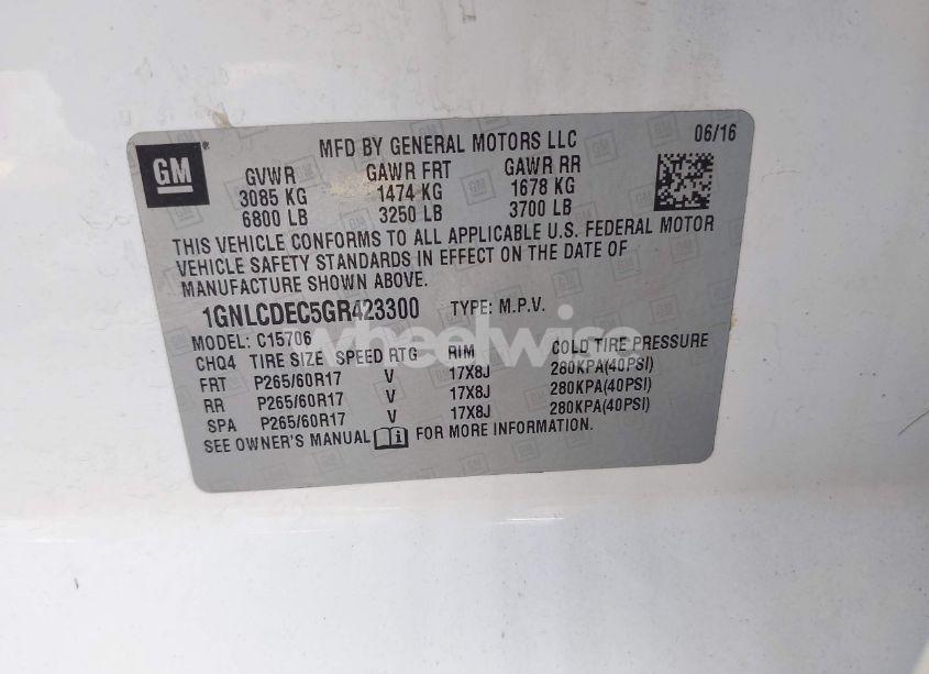 Photo 9 of 2016 Chevrolet Tahoe COMMERCIAL FLEET (VIN 1GNLCDEC5GR423300)