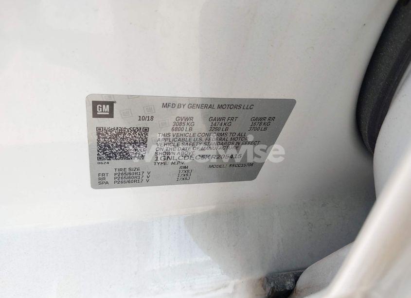 Photo 9 of 2019 Chevrolet Tahoe COMMERCIAL FLEET (VIN 1GNLCDEC5KR205415)