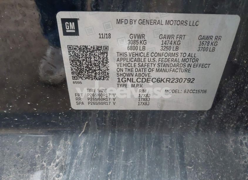 Photo 9 of 2019 Chevrolet Tahoe COMMERCIAL FLEET (VIN 1GNLCDEC6KR230792)