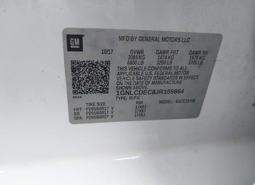 Photo 9 of 2018 Chevrolet Tahoe COMMERCIAL FLEET (VIN 1GNLCDEC8JR169864)