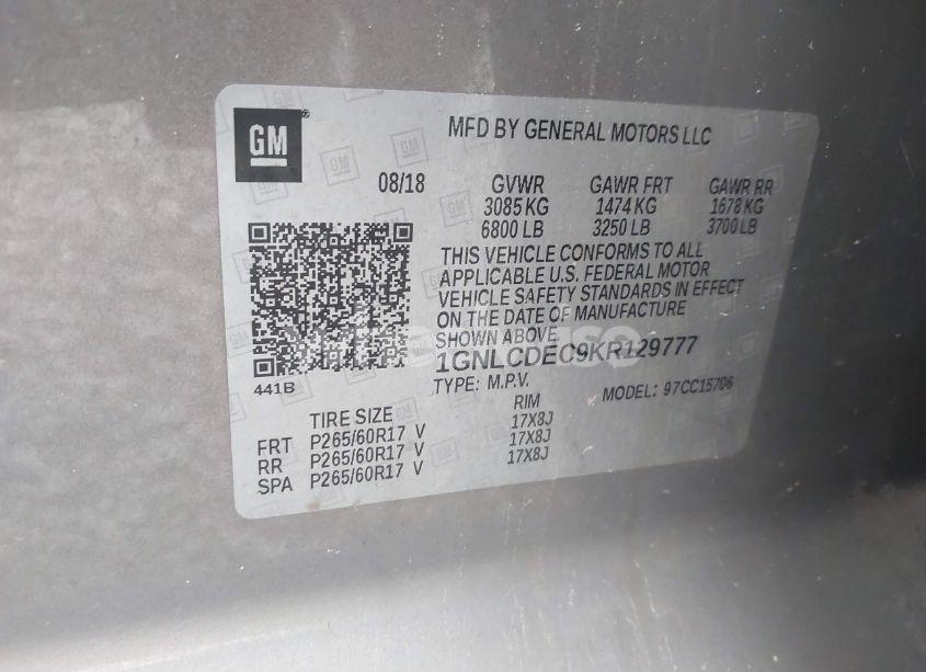 Photo 9 of 2019 Chevrolet Tahoe COMMERCIAL FLEET (VIN 1GNLCDEC9KR129777)