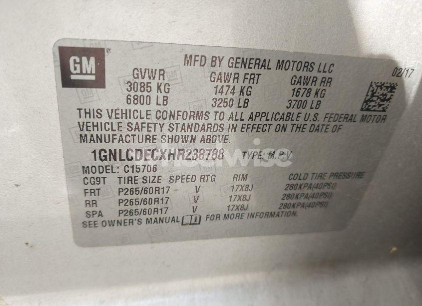 Photo 9 of 2017 Chevrolet Tahoe COMMERCIAL FLEET (VIN 1GNLCDECXHR238788)