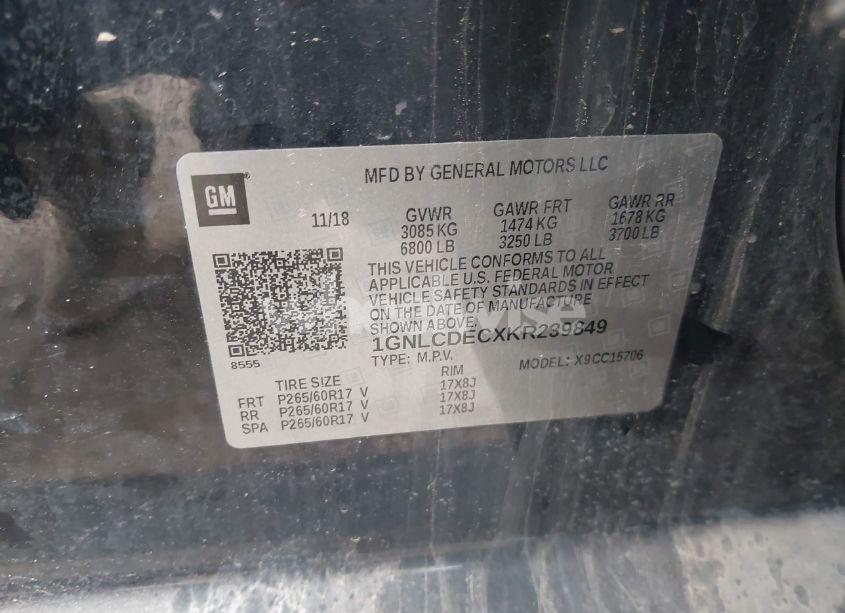 Photo 9 of 2019 Chevrolet Tahoe COMMERCIAL FLEET (VIN 1GNLCDECXKR239849)