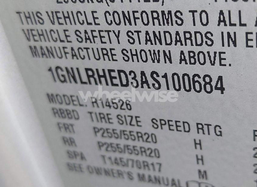 Photo 9 of 2010 Chevrolet Traverse LTZ (VIN 1GNLRHED3AS100684)