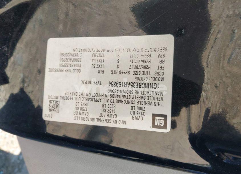 Photo 9 of 2010 Chevrolet Tahoe LT (VIN 1GNMCBE35AR159284)