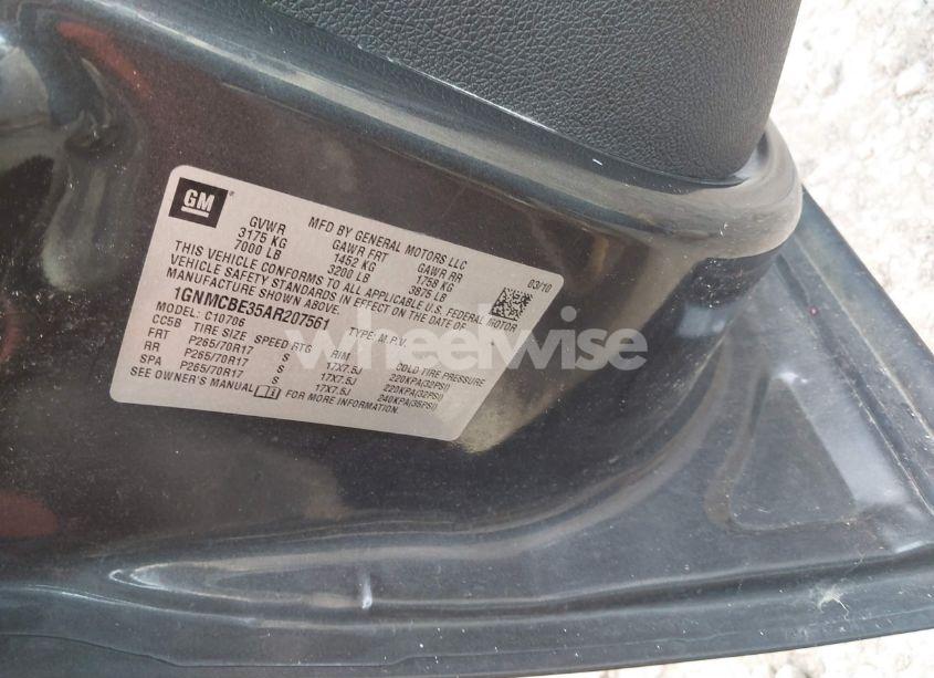 Photo 9 of 2010 Chevrolet Tahoe LT (VIN 1GNMCBE35AR207561)