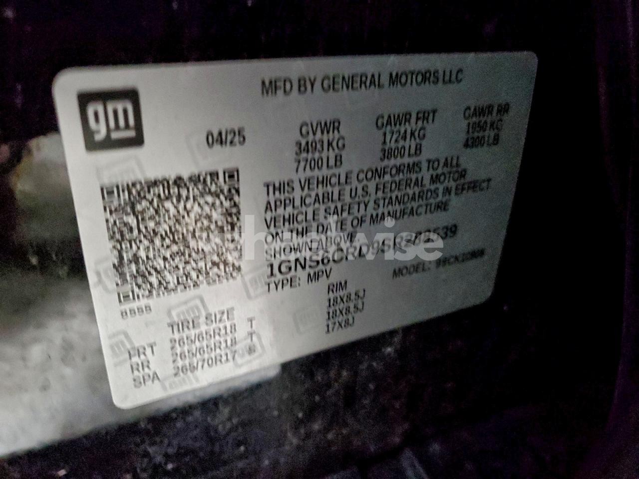 Photo 13 of 2025 CHEVROLET SUBURBAN K1500 LT (VIN 1GNS6CRD9SR288539)