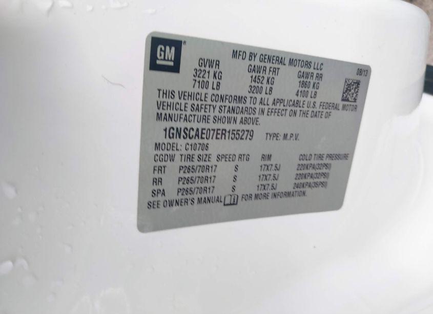 Photo 9 of 2014 Chevrolet Tahoe LS (VIN 1GNSCAE07ER155279)