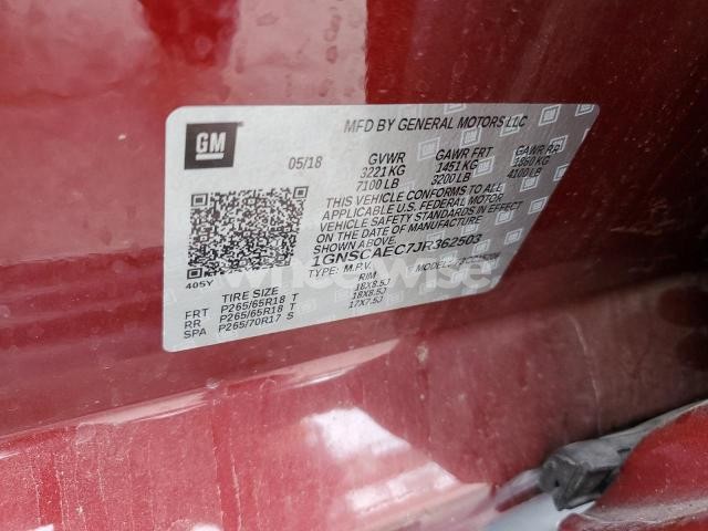 2018 CHEVROLET TAHOE C1500 LS (VIN 1GNSCAEC7JR362503) main photo