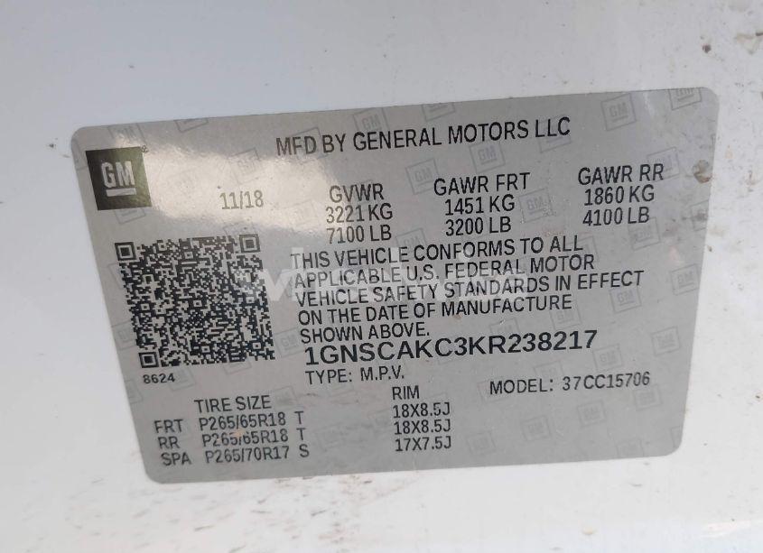 Photo 9 of 2019 Chevrolet Tahoe LS (VIN 1GNSCAKC3KR238217)