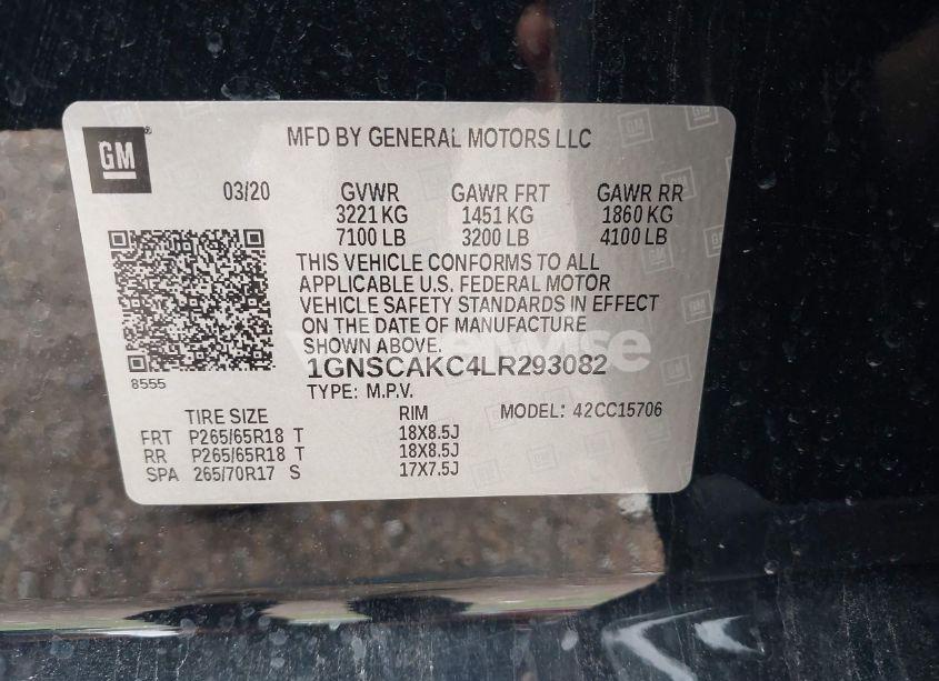 Photo 9 of 2020 Chevrolet Tahoe 2WD LS (VIN 1GNSCAKC4LR293082)