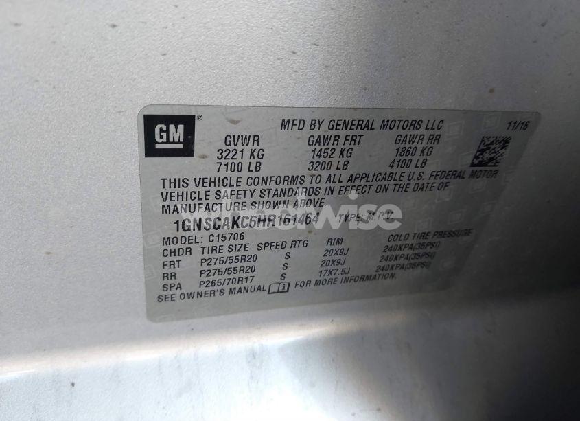 Photo 9 of 2017 Chevrolet Tahoe LS (VIN 1GNSCAKC6HR161464)