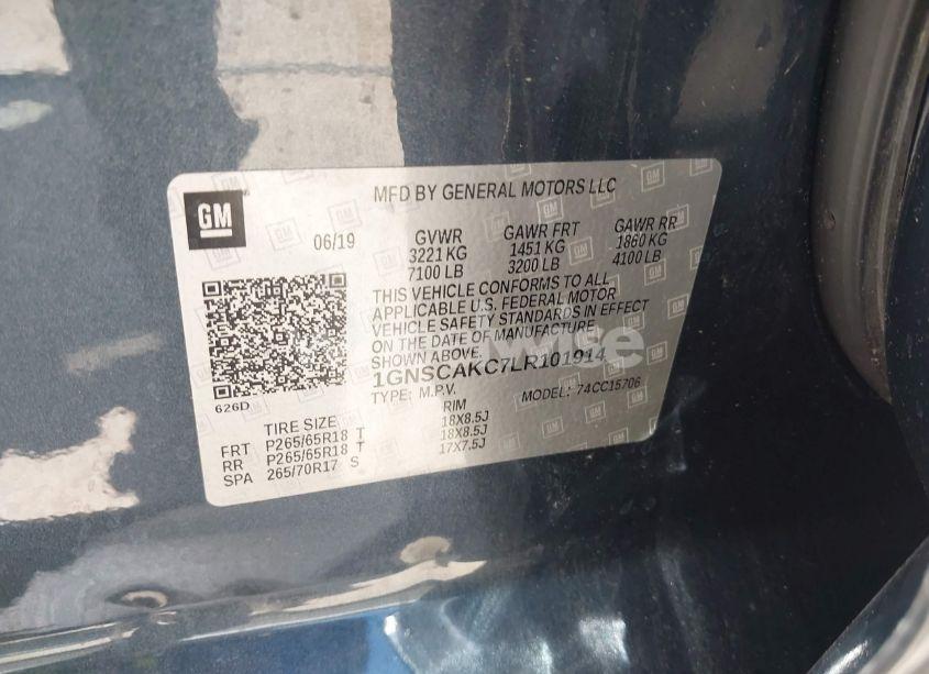 Photo 9 of 2020 Chevrolet Tahoe 2WD LS (VIN 1GNSCAKC7LR101914)