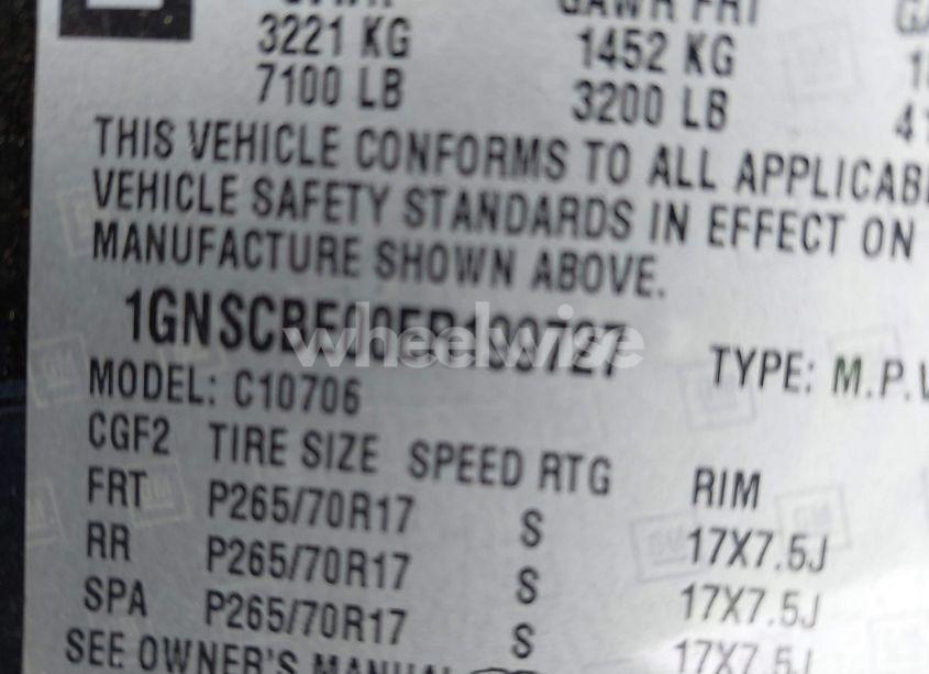 Photo 9 of 2014 Chevrolet Tahoe LT (VIN 1GNSCBE00ER199727)