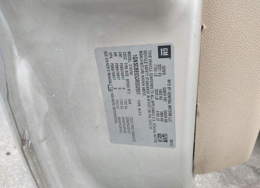 Photo 9 of 2013 Chevrolet Tahoe LT (VIN 1GNSCBE03DR352891)