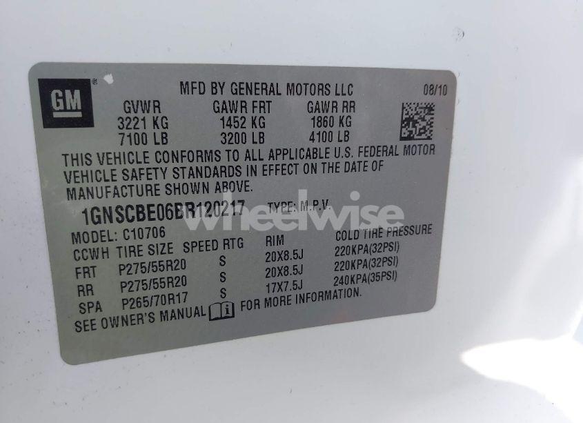 Photo 9 of 2011 Chevrolet Tahoe LT (VIN 1GNSCBE06BR120217)