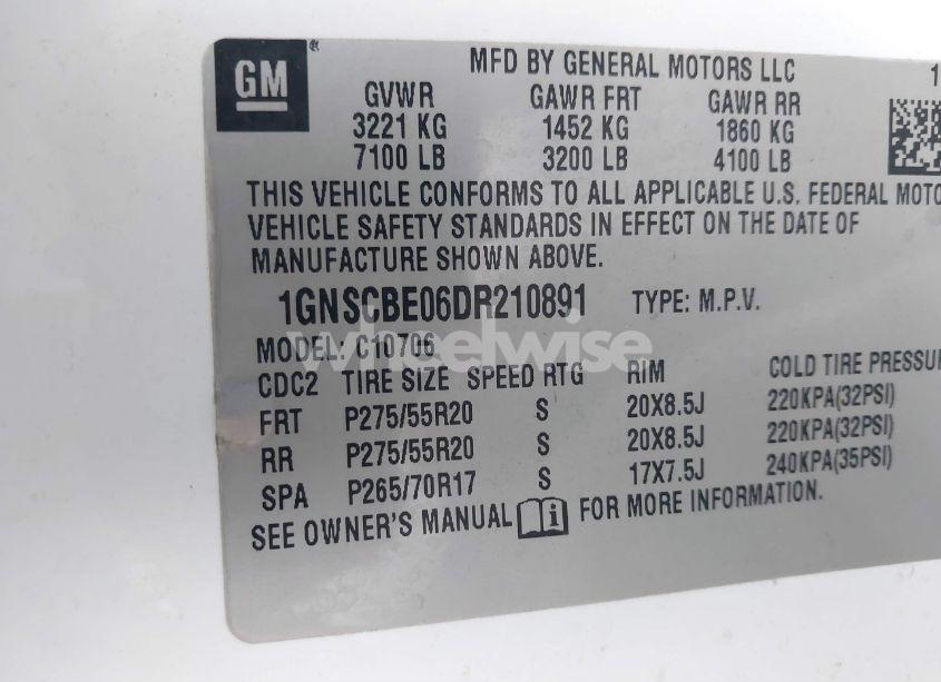 Photo 9 of 2013 Chevrolet Tahoe LT (VIN 1GNSCBE06DR210891)