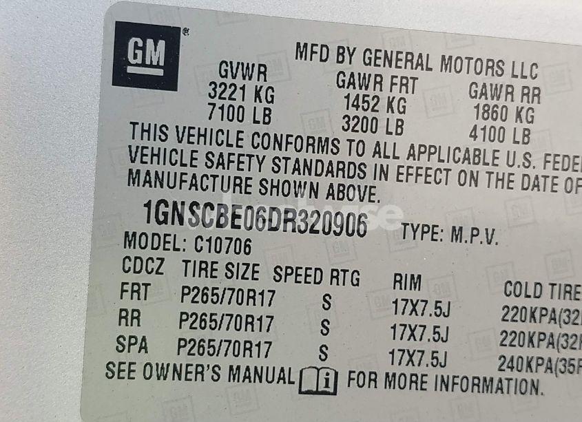 Photo 9 of 2013 Chevrolet Tahoe LT (VIN 1GNSCBE06DR320906)