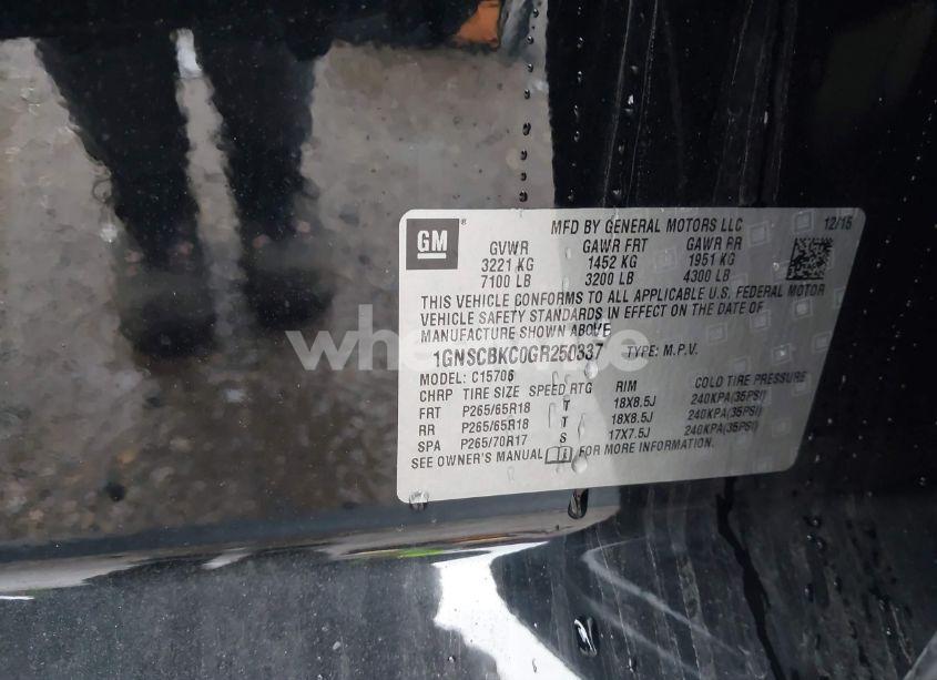 Photo 9 of 2016 Chevrolet Tahoe LT (VIN 1GNSCBKC0GR250337)