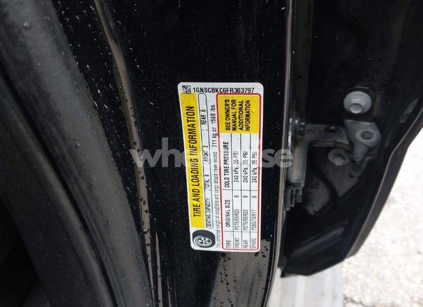 Photo 9 of 2015 Chevrolet Tahoe LT (VIN 1GNSCBKC6FR303797)
