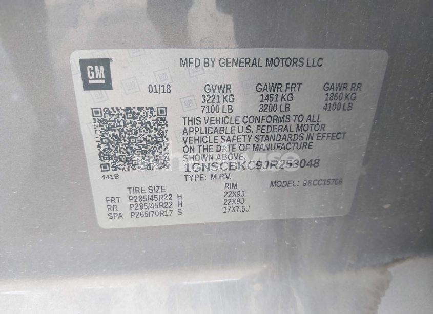 Photo 9 of 2018 Chevrolet Tahoe LT (VIN 1GNSCBKC9JR253048)