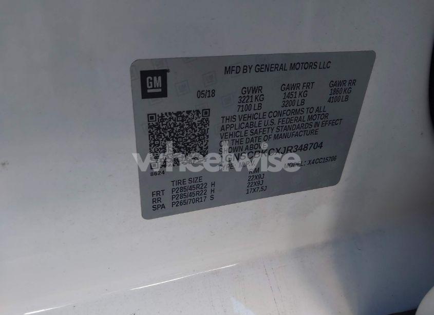 Photo 9 of 2018 Chevrolet Tahoe LT (VIN 1GNSCBKCXJR348704)