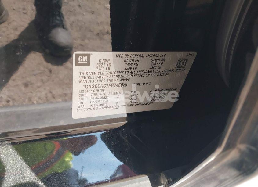 Photo 9 of 2015 Chevrolet Tahoe LTZ (VIN 1GNSCCKC7FR746028)