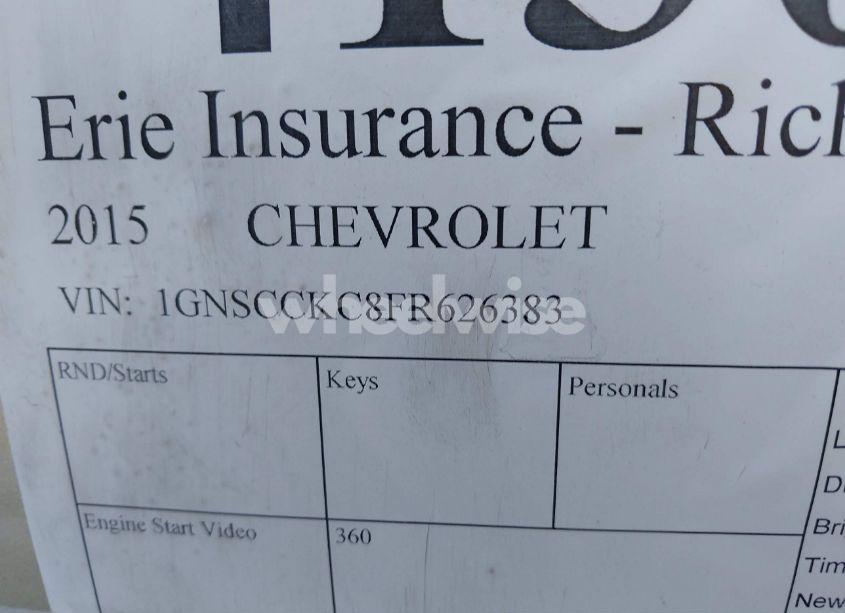 Photo 9 of 2015 Chevrolet Tahoe LTZ (VIN 1GNSCCKC8FR626383)