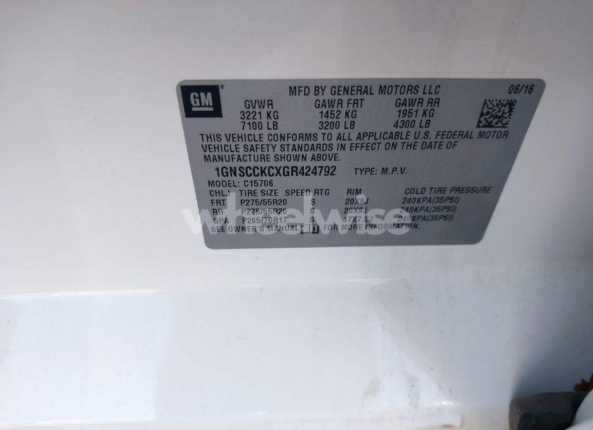 Photo 9 of 2016 Chevrolet Tahoe LTZ (VIN 1GNSCCKCXGR424792)