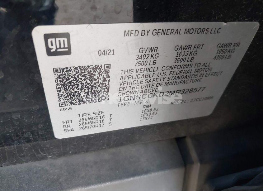 Photo 9 of 2021 Chevrolet Suburban 2WD LT (VIN 1GNSCCKD2MR328577)