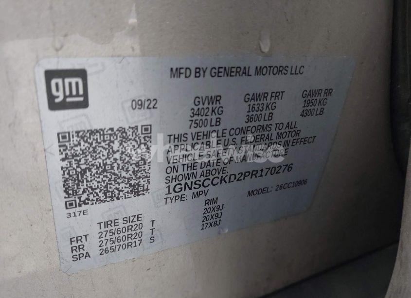 Photo 9 of 2023 Chevrolet Suburban 2WD LT (VIN 1GNSCCKD2PR170276)