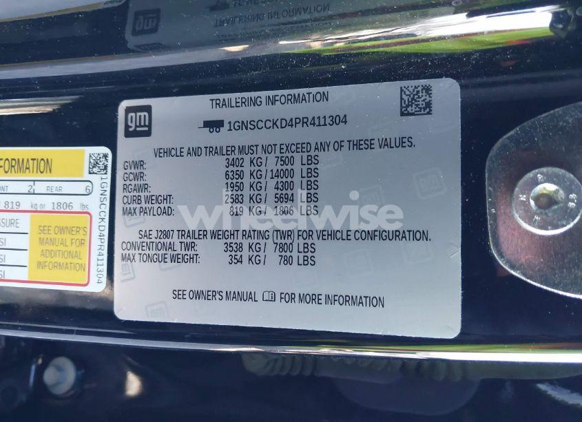 Photo 9 of 2023 Chevrolet Suburban 2WD LT (VIN 1GNSCCKD4PR411304)