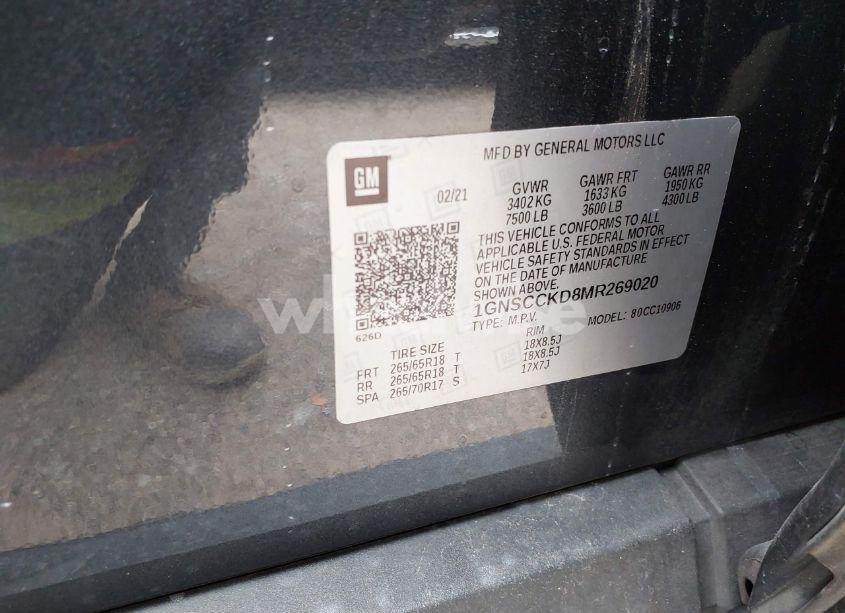 Photo 9 of 2021 Chevrolet Suburban 2WD LT (VIN 1GNSCCKD8MR269020)