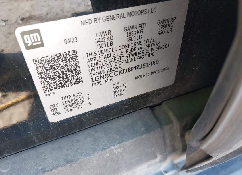 Photo 9 of 2023 Chevrolet Suburban 2WD LT (VIN 1GNSCCKD8PR351480)