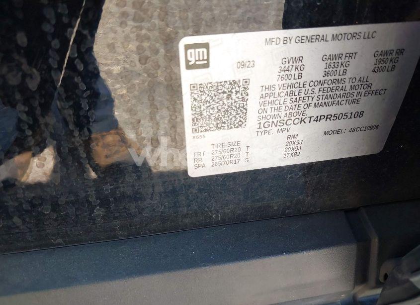 Photo 9 of 2023 Chevrolet Suburban 2WD LT (VIN 1GNSCCKT4PR505108)