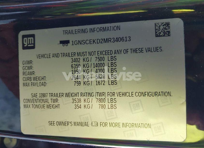 Photo 9 of 2021 Chevrolet Suburban 2WD RST (VIN 1GNSCEKD2MR340613)