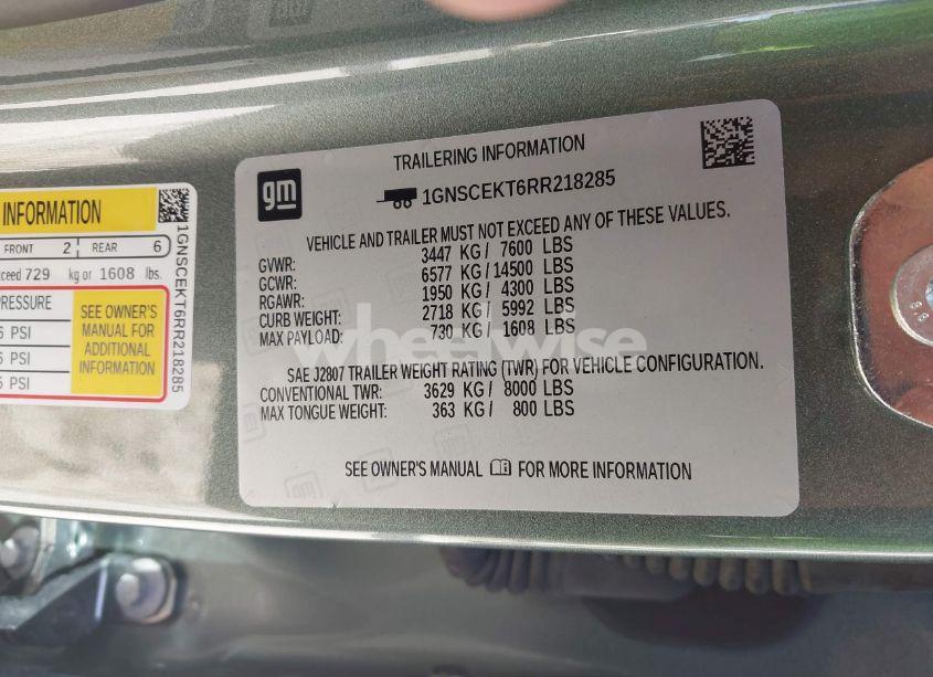 Photo 9 of 2024 Chevrolet Suburban 2WD RST (VIN 1GNSCEKT6RR218285)