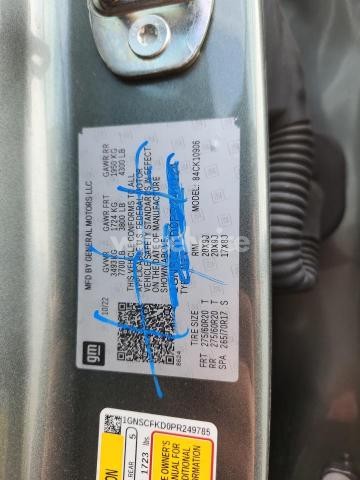 Photo 5 of 2023 CHEVROLET SUBURBAN C1500 PREMIER (VIN 1GNSCFKD0PR249785)