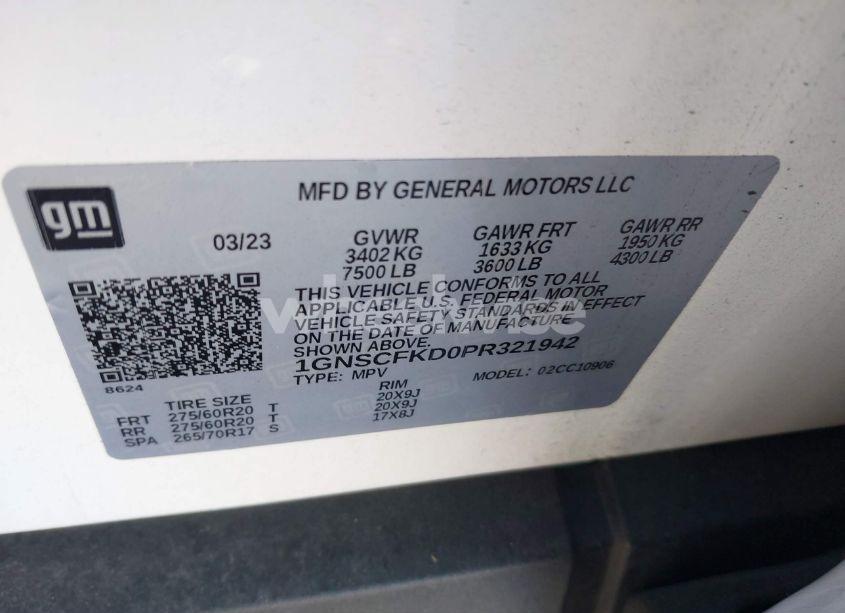 Photo 9 of 2023 Chevrolet Suburban 2WD PREMIER (VIN 1GNSCFKD0PR321942)