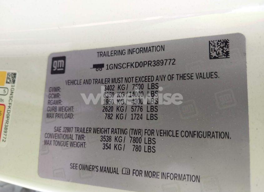 Photo 9 of 2023 Chevrolet Suburban 2WD PREMIER (VIN 1GNSCFKD0PR389772)