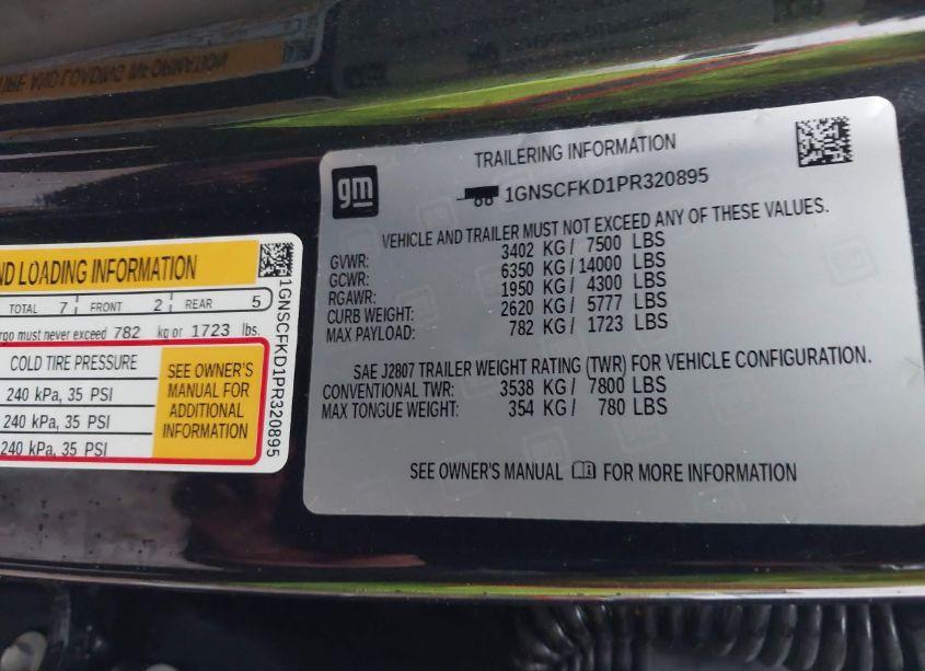 Photo 9 of 2023 Chevrolet Suburban 2WD PREMIER (VIN 1GNSCFKD1PR320895)