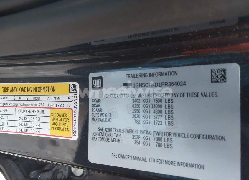 Photo 9 of 2023 Chevrolet Suburban 2WD PREMIER (VIN 1GNSCFKD1PR364024)