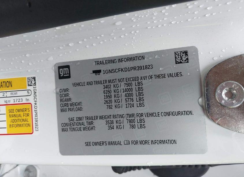 Photo 9 of 2023 Chevrolet Suburban 2WD PREMIER (VIN 1GNSCFKD1PR391823)