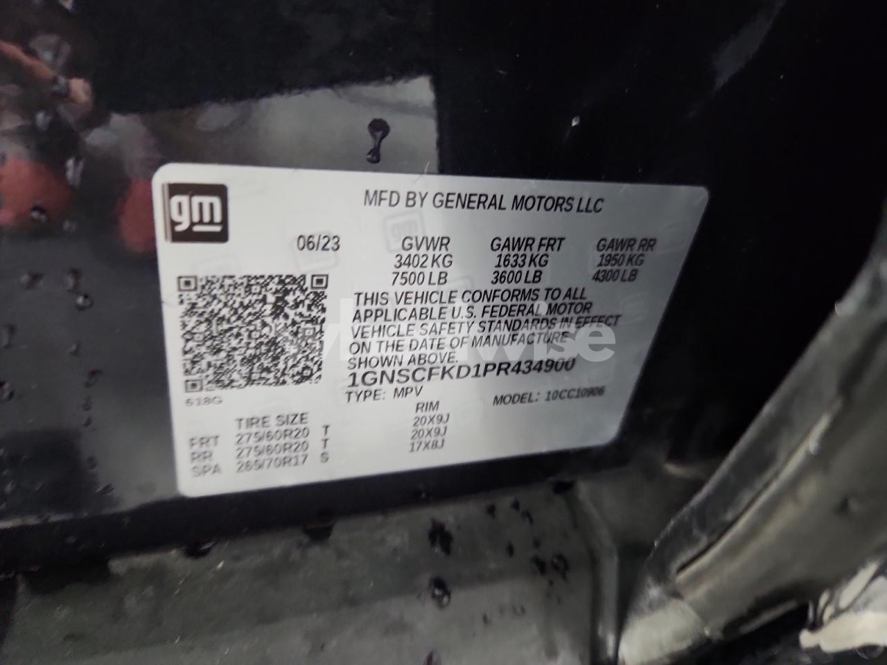 Photo 14 of 2023 CHEVROLET SUBURBAN C1500 PREMIER (VIN 1GNSCFKD1PR434900)