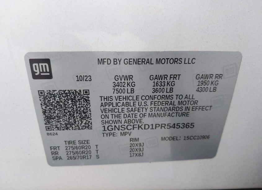 Photo 9 of 2023 Chevrolet Suburban 2WD PREMIER (VIN 1GNSCFKD1PR545365)