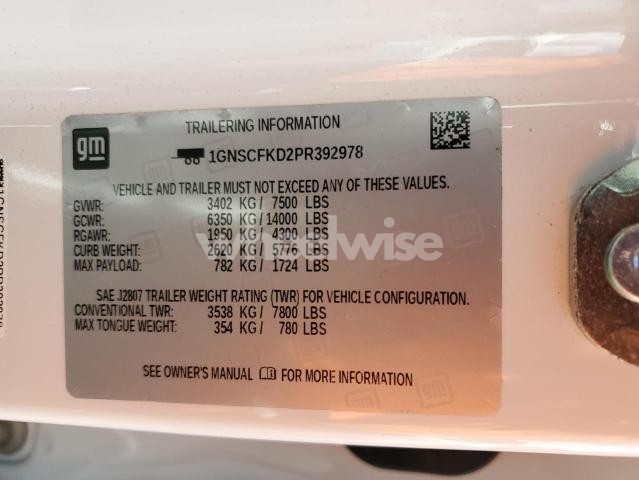 Photo 2 of 2023 CHEVROLET SUBURBAN C1500 PREMIER (VIN 1GNSCFKD2PR392978)